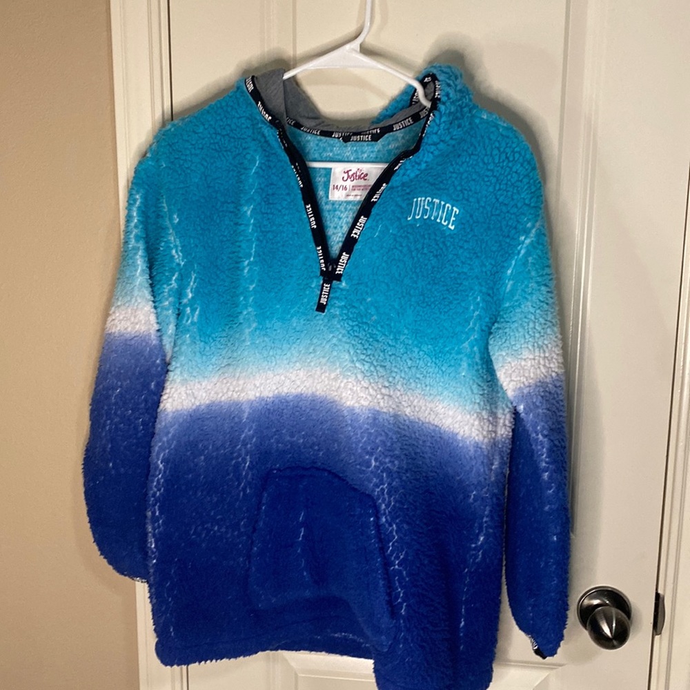 Justice crop hoodie. Size 14/16.